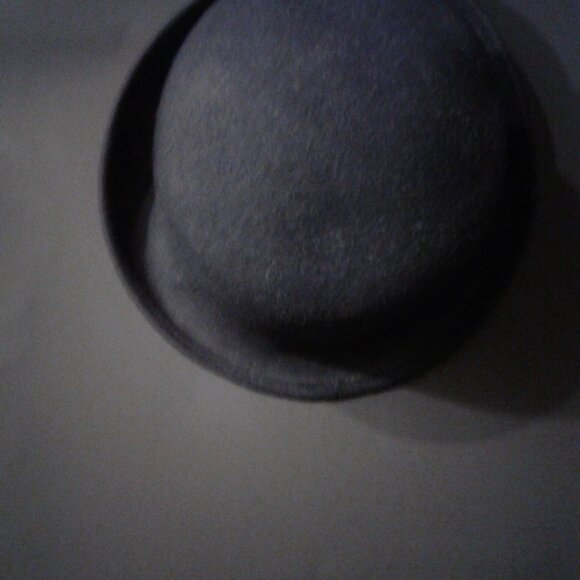 New! Vintage - Navy Bowler Hat Wool